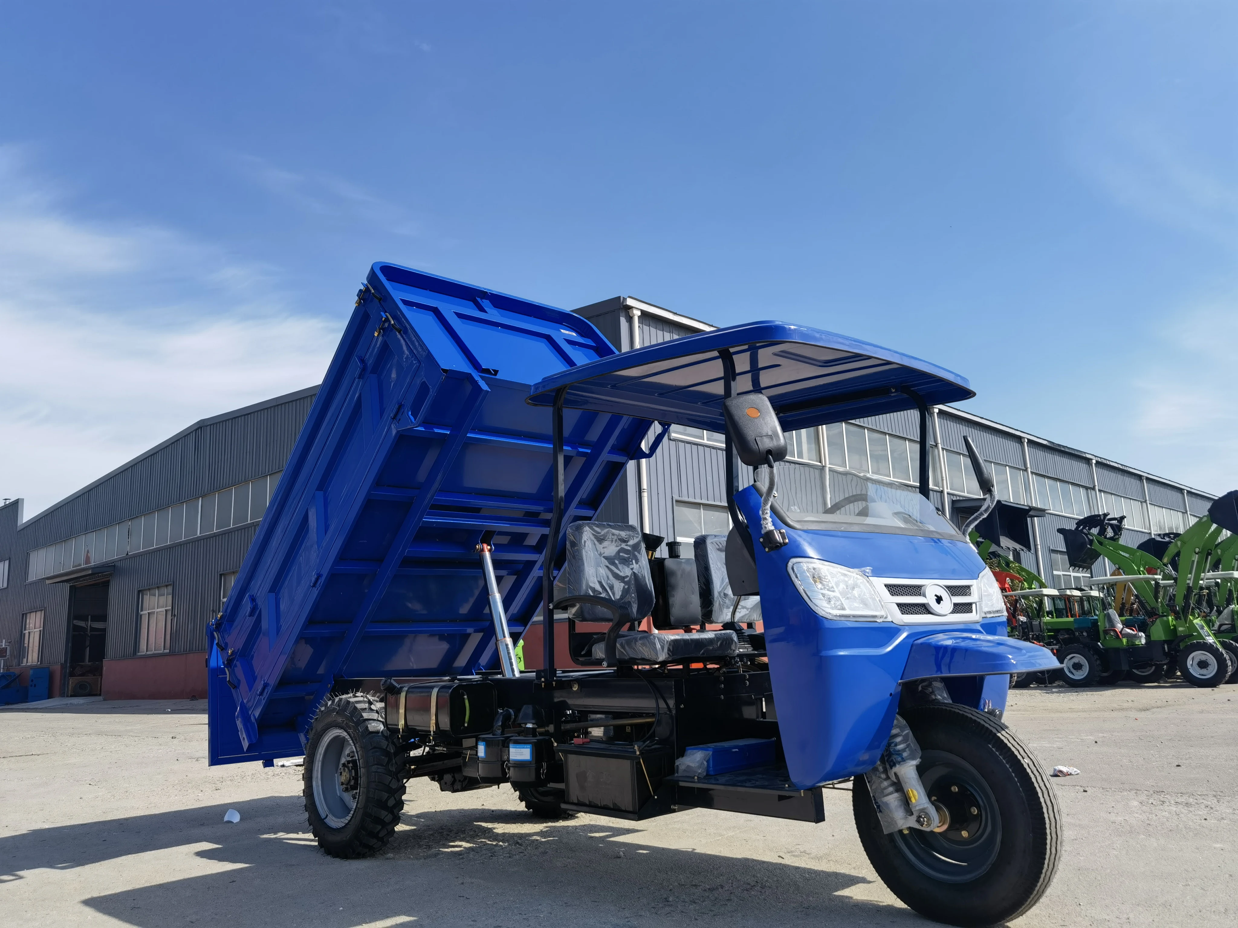 China Three Wheels Diesel Mini Dumper Heavy Loading 3 Ton Hydraulic Underground Mining Waw Tricycle Dump Truck