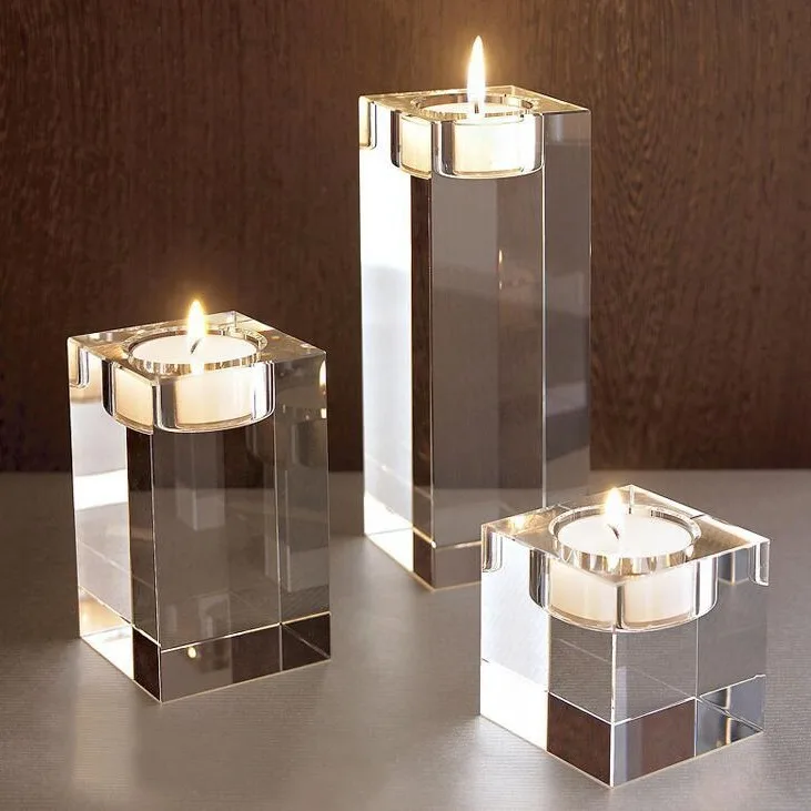 Honor of Crystal Votive Modern Candle Holder Acrylic Candle Holders Lanterns and Candle Jars