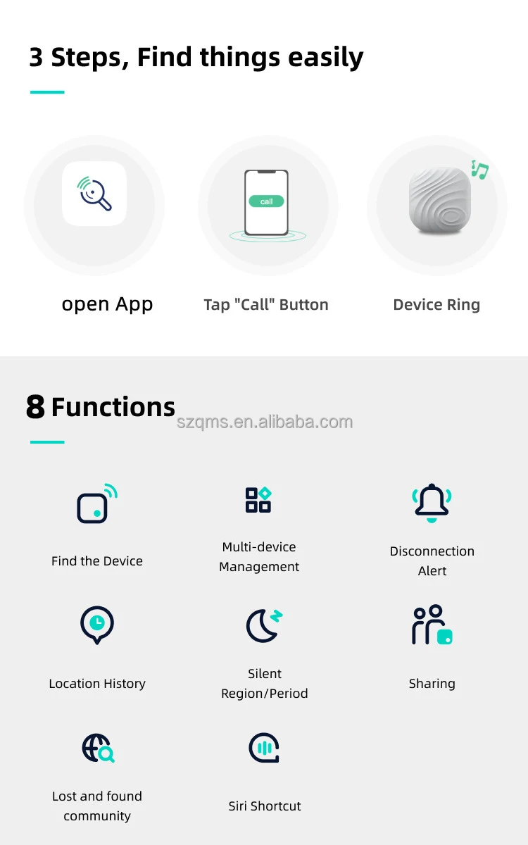 Long Battery Life Mini Gps Tracker Smart Air Tag Find My Key
