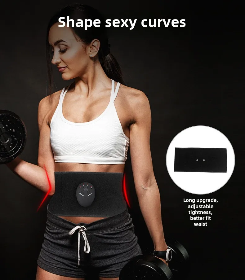 EMS Muscle Stimulator Electro Stimulator Muscle Fitness Belt Waist Trainer Belt for Women and Man