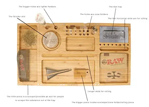 
Высококачественный бамбуковый магнитный складной поднос для сорняков, деревянный поднос для сорняков под заказ с магнитной крышкой 