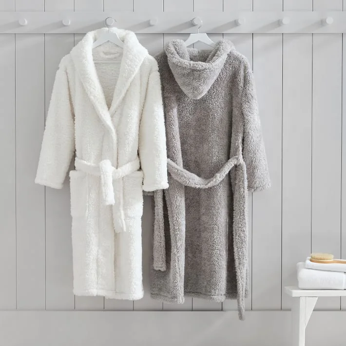 Buy Sherpa Robe,Hooded Fleece Robe 