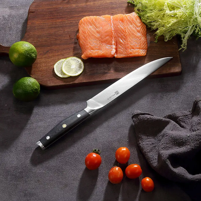 Paudin G5 8 Inch Ultra Sharp Modern 5Cr15Mov Stainless Steel Kitchen Knife With Ergonomically Designed ABS Handle Carving Knife