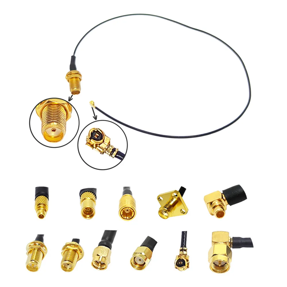 U.FL to SMA Female Bulkhead Connector for 1.13/1.37 40cm Extension Pigtail Cable Assembly