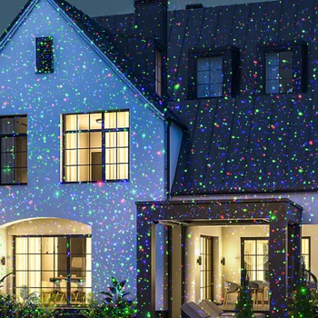 Bzdo Laser Projector Christmas Lights – Red, Green & Blue, Indoor/Outdoor, Remote Control, 120V
