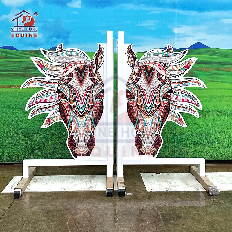 Horse Jumps Customized Jump Wing Standards Equestrian Events Aluminum