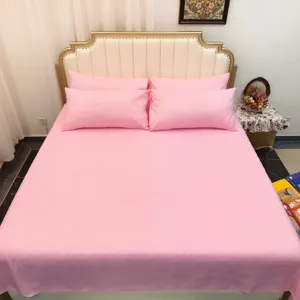 Wholesale Solid Color 6 Piece King Bed Sheet Set, Ultra Soft Cotton Feel Bedding Includes Fitted & Flat Sheet with 4 Pillowcases