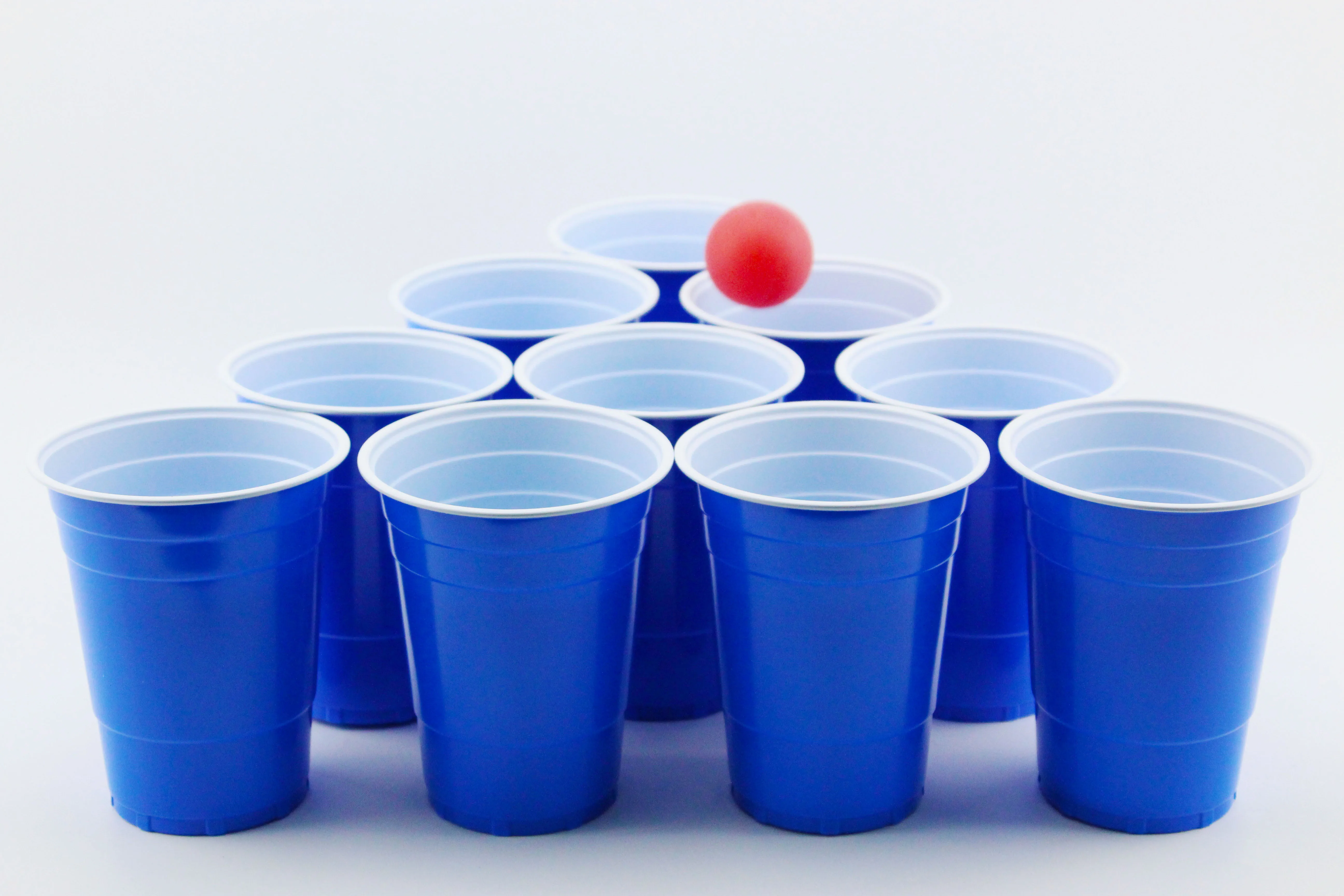 Оптовая продажа, набор пластиковых чашек и мячей для пива и понга, 16 унций