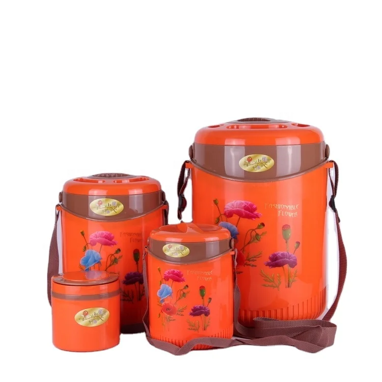 4PCS African Large Food Storage Container Household Hot Pots Thermo Insulated Casserole Set Buffet Food Warmers Display Set