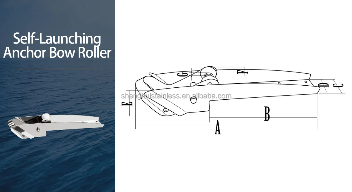 product boat marine high polished stainless steel boat anchor bow roller manufacturer-4