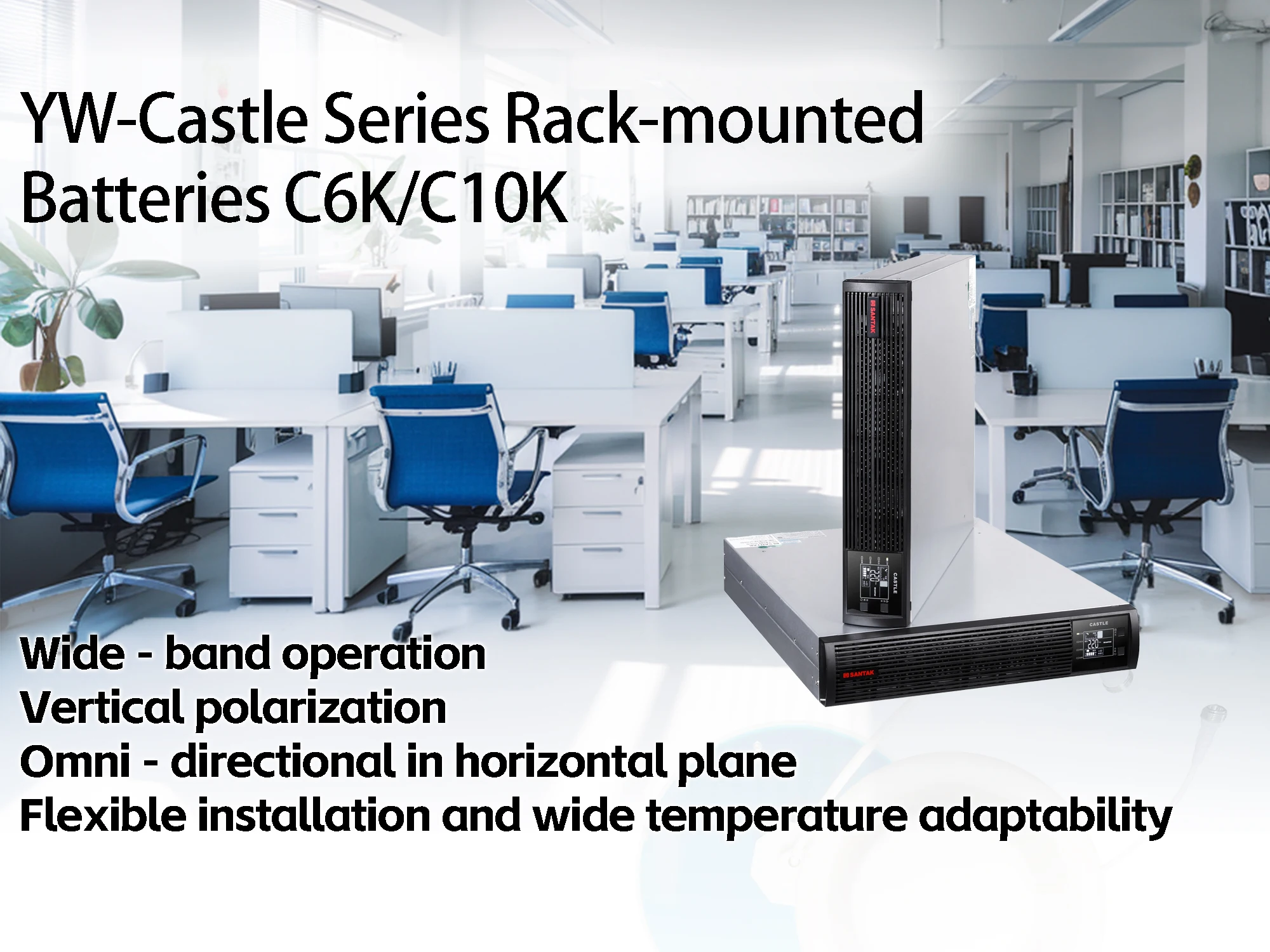 Online 6KVA 10KVA Rack-Mounted Uninterruptible Power Supply (UPS) with Lead Acid Battery details