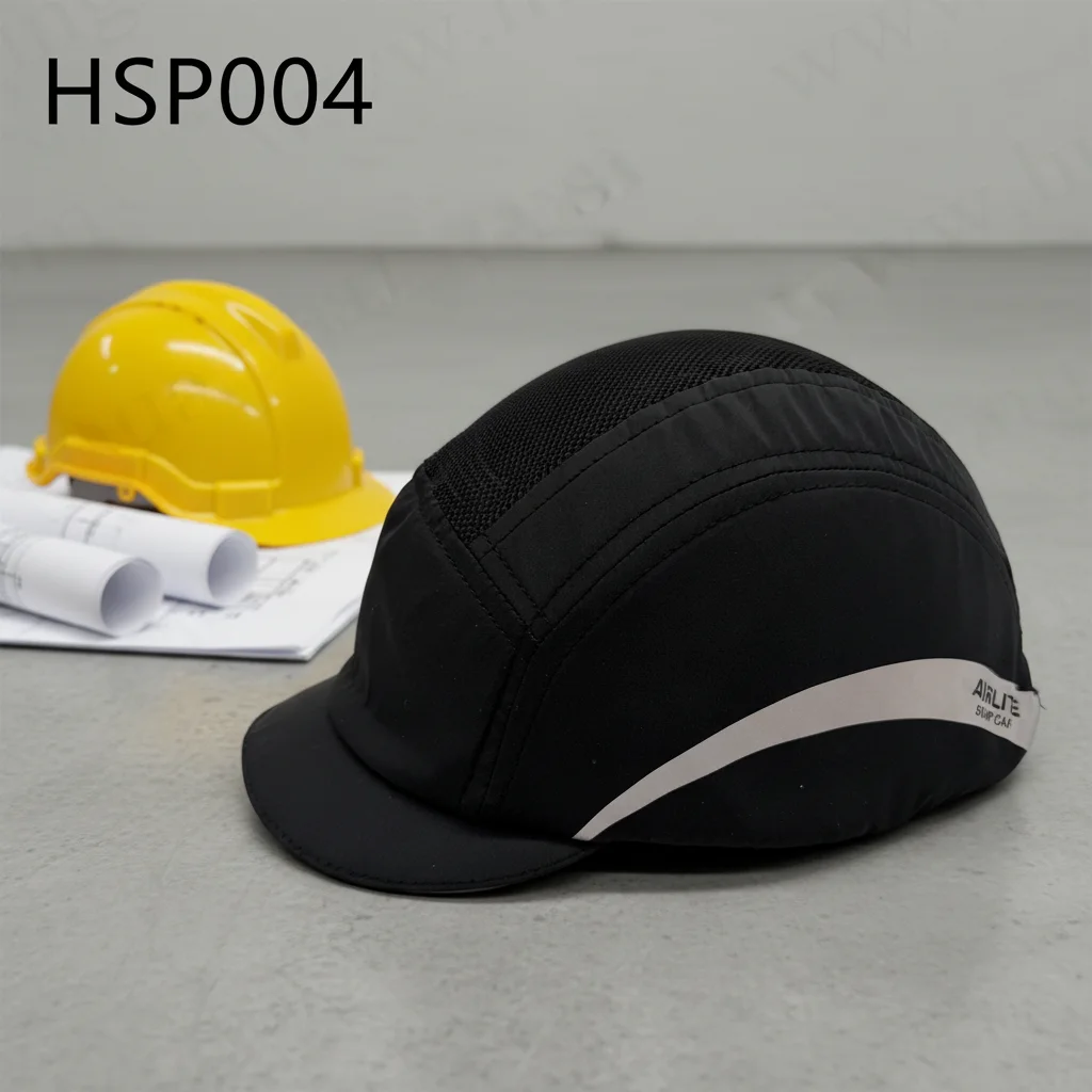 ZYF,night Low-visibility Operation High-Visibility Design Safety Bump Cap Customized logo Design Black Work Helmet HSP004