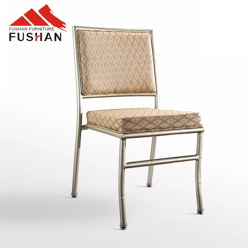 Factory sale stackable gold wedding banquet chair tiffany  aluminum outdoor