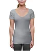Women Deeper V Neck Grey