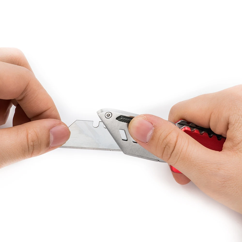 Durable Aluminum Handle Retractable Safety Box Cutter Utility Knife Box Cutter Office Knives