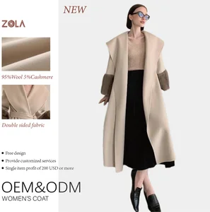 Vintage Winter-Friendly Two-Sided Handmade Cashmere Coat for Women Long Fall-Winter Apparel