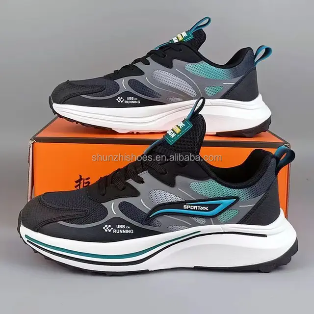 Men's Casual Sports Shoes From China Cheap Lace-Up with Mesh Lining for Spring and Autumn Seasons Owned by Boy