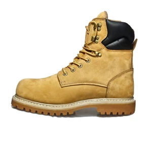 Goodyear Safety Shoes Anti Smash Puncture-proof Security Shoes Nubuck Leather High Quality Labor Work Footwear for Men Women