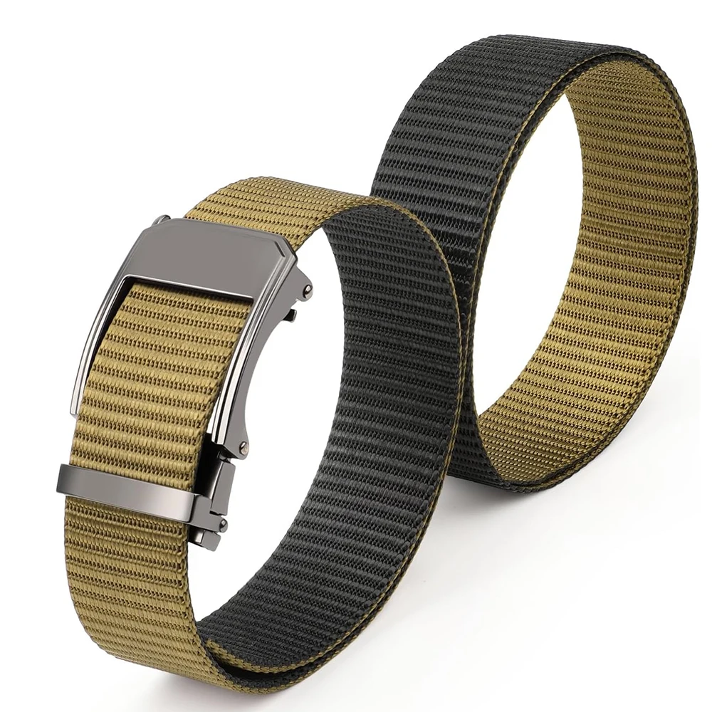 Training Durable Sports Fashionable Nylon Ratchet Belts Men Web Tactical Belt with Automatic Click Buckle Belt