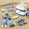 Scatola portaoggetti Hippo blu-set da 39 pezzi