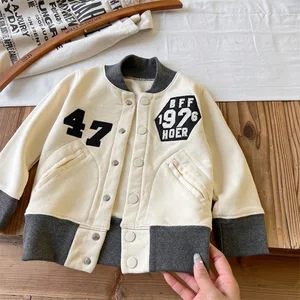 Custom Japanese-style Medieval Spring and Autumn Children's Baseball Jacket Cardigan Clothes for Kids