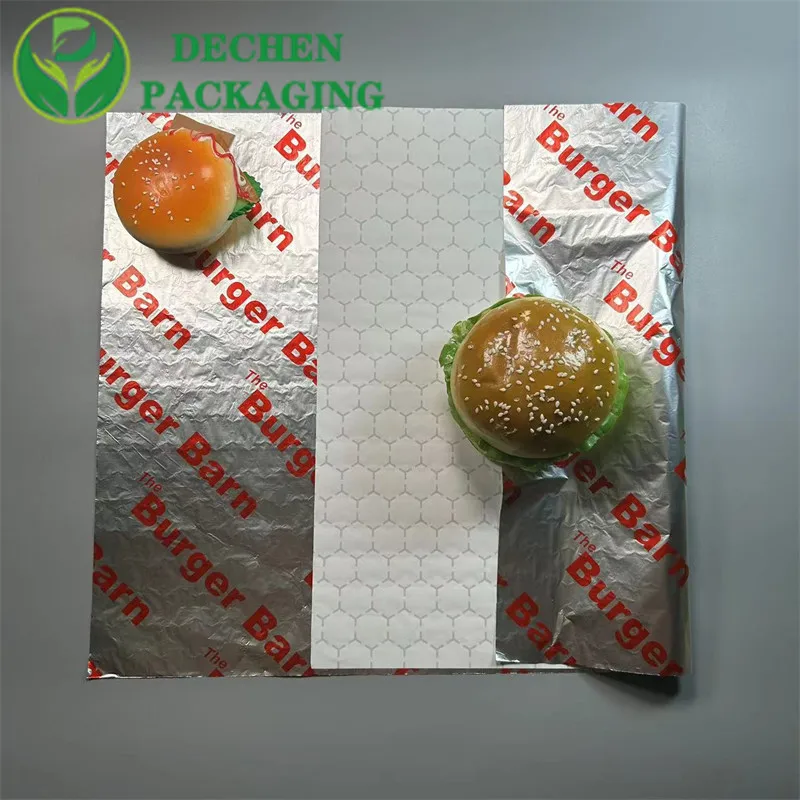 Foil Burger Wrap Honeycomb Insulated Aluminum Foil Paper