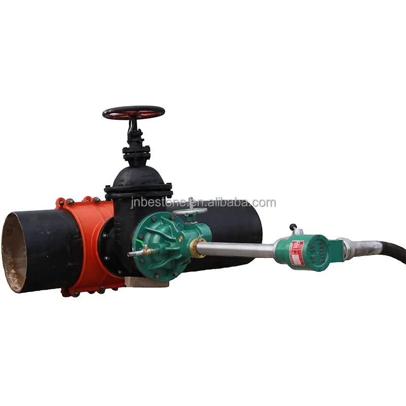 Dk6200 Electrical Pipeline Hot Tapping Machine Making The Hole