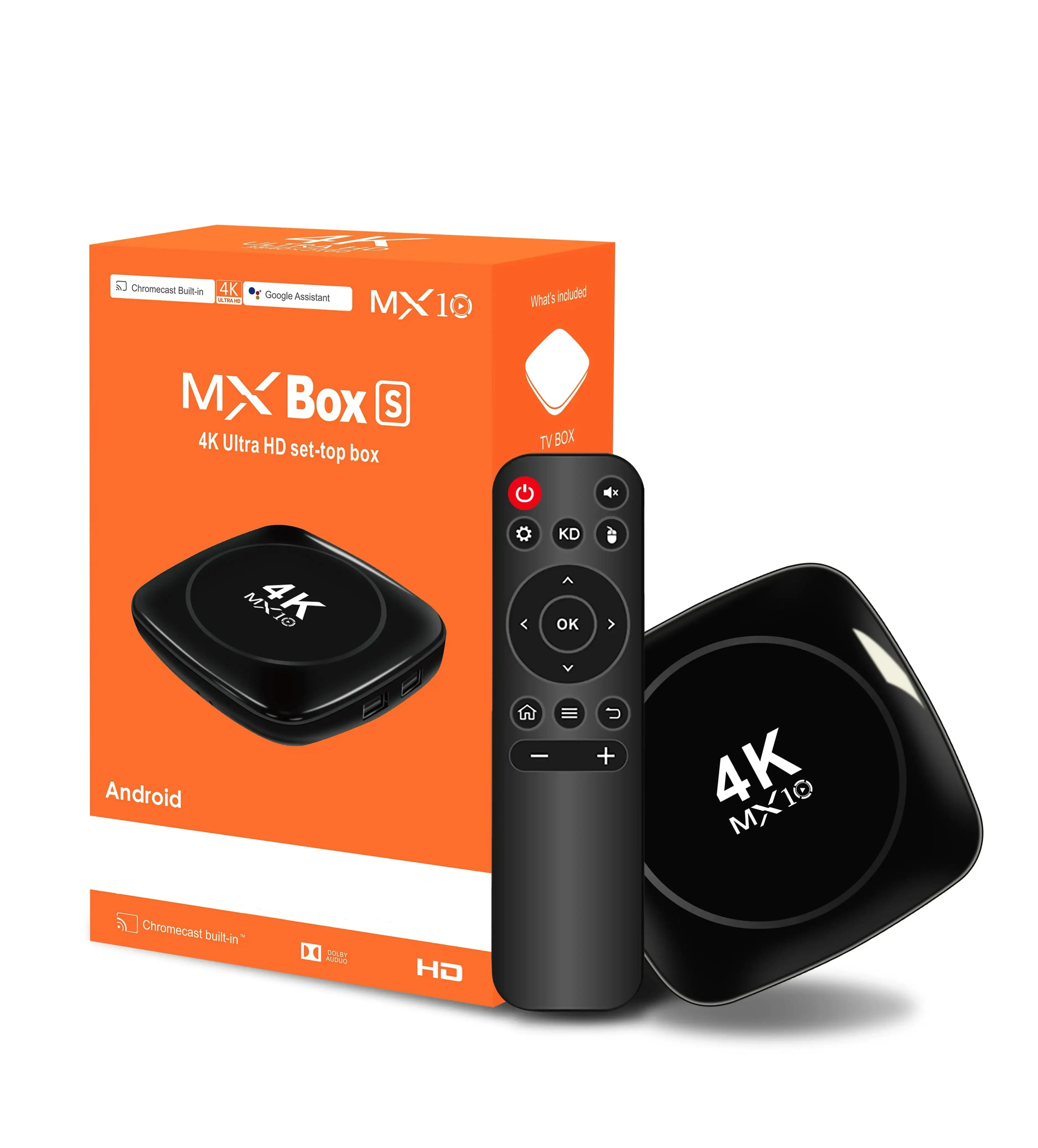 4K MX10-4K TV Box with Android 13, 2.4G 5G Wifi, 2GB 32GB