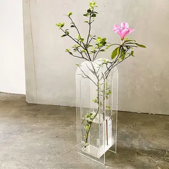 Hot Sale Simple Modern Vase Home Wedding Table Decoration Acrylic Crystal Glass Vase