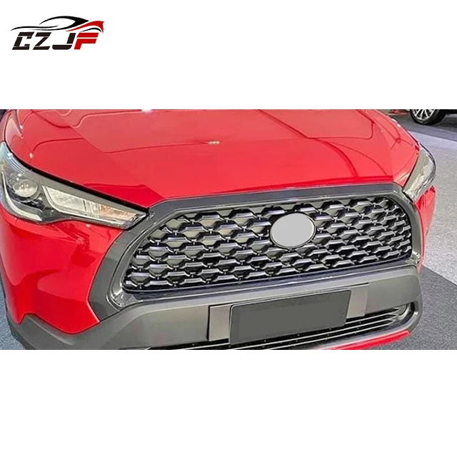 G-PLUS Front Upper Grille For 2022-2023 Toyota Corolla Cross - Black - 531000A130