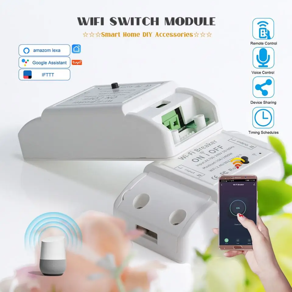 2021 модный автоматический выключатель Wifi Smart Wifi автоматический выключатель Iot Smart Home