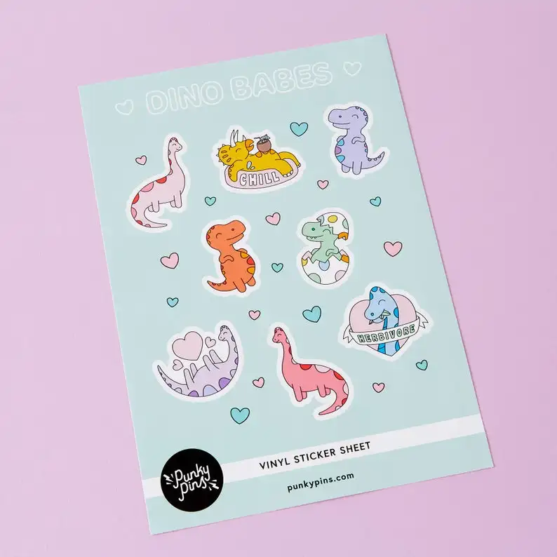 High Quality and Adhesive Waterproof Custom Printing Kiss Cut Vinyl Stickers Sheet for