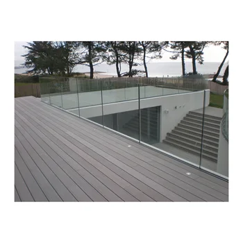 Low Price Balcony Top Mounted Aluminum Tempered Glass Frameless Railing Profile