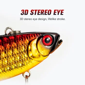 Lure Bait Sinking VIB High-Frequency Vibrating with Rattle Beads Stainless Steel 6cm 12g Artificial Hard Bait Without Hooks – Hard Lure – view 4