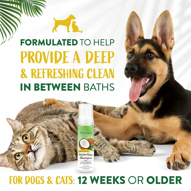 Dog Dry Shampoo For Smelly Dogs Waterless Sensitive Skin Private Label Dog Leave In Dry Shampoo