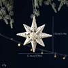 Ornement de Noël étoile à 8 branches en ton or blanc (1 pièce)