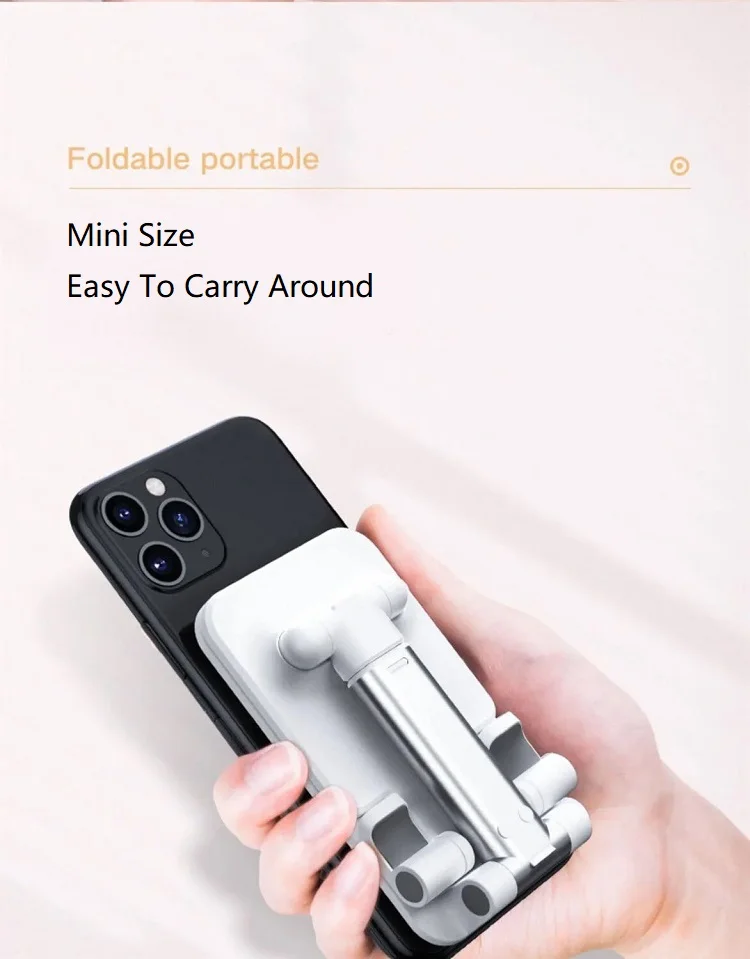 Регулируемый по высоте складной настольный держатель для планшета из АБС-пластика мобильного телефона