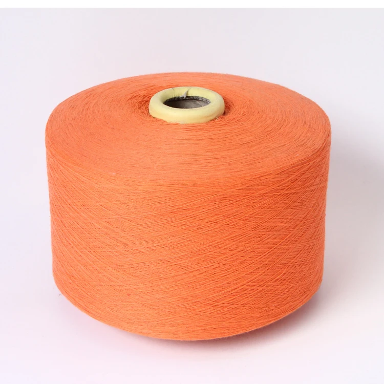 Keshu Gloves Yarn Cotton Oe Cotton Gloves Poly Cotton Yarn Thread Ne6s/1 orange color yarn