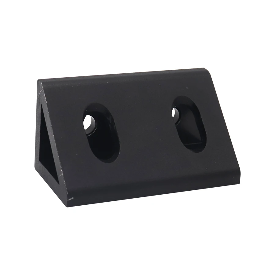 Black Aluminium Material 4 Hole 4080 Inside Gusset Corner Bracket for Aluminium Profile