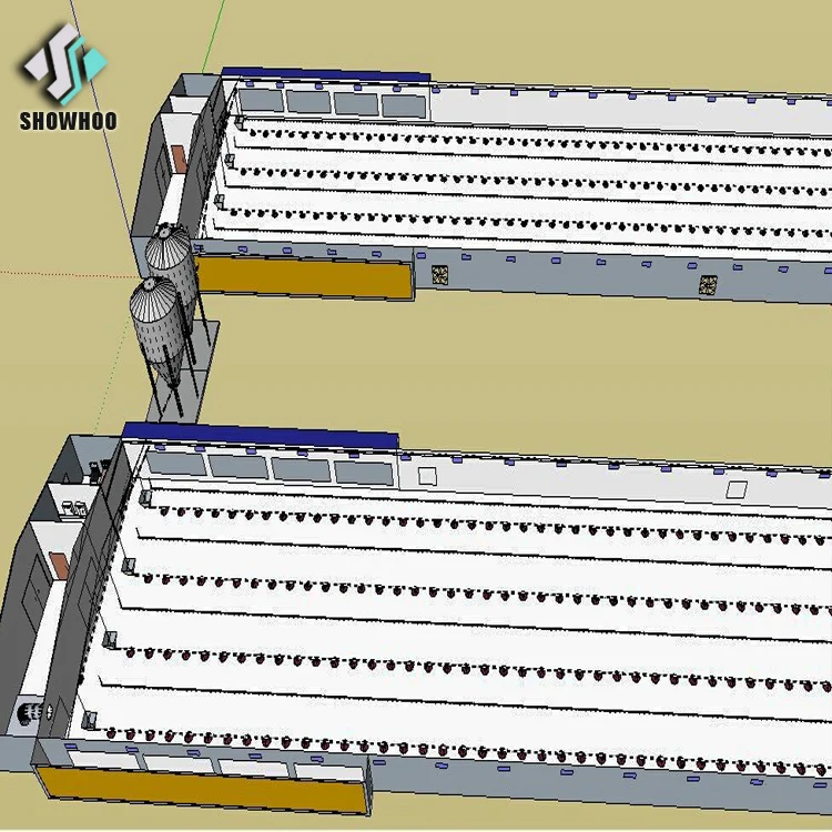 Low Cost Steel Structure Architectural Shed Design Poultry Farm House Construction