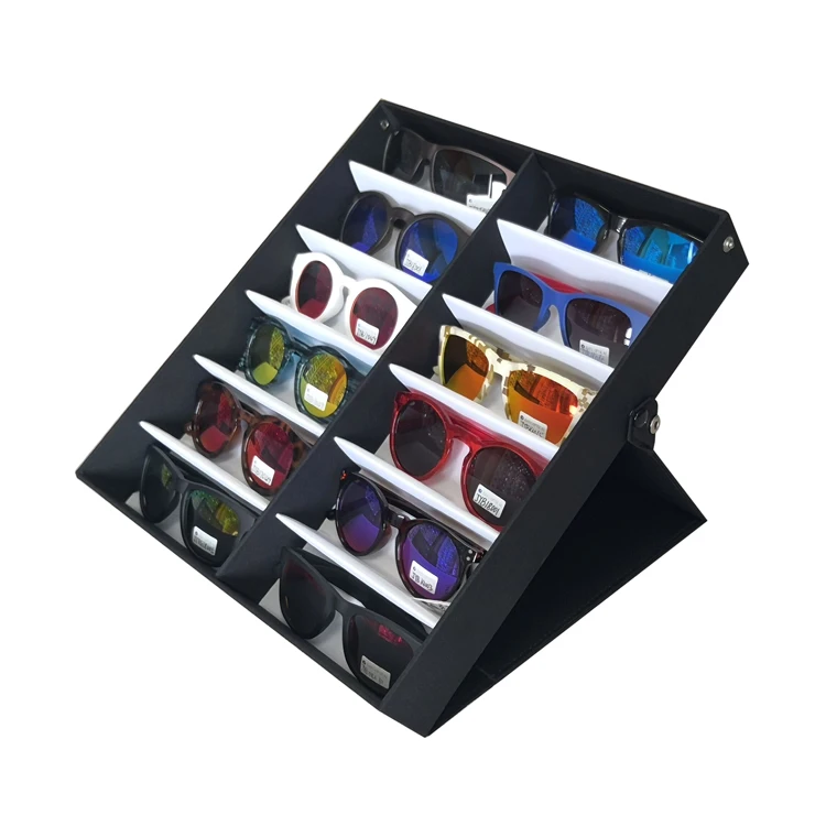 Spectacle Sunglasses Eyewear Display Case Foldable Trays Case for Glasses
