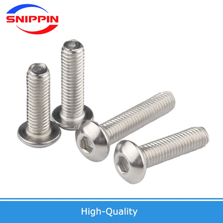 UNC Round Head Hex Hexagon Socket Machine Screws 304 Stainless Steel Pan Head Allen Bolts 2#-56 4#-40 6#-32 8#-32 10#-24 10#-32