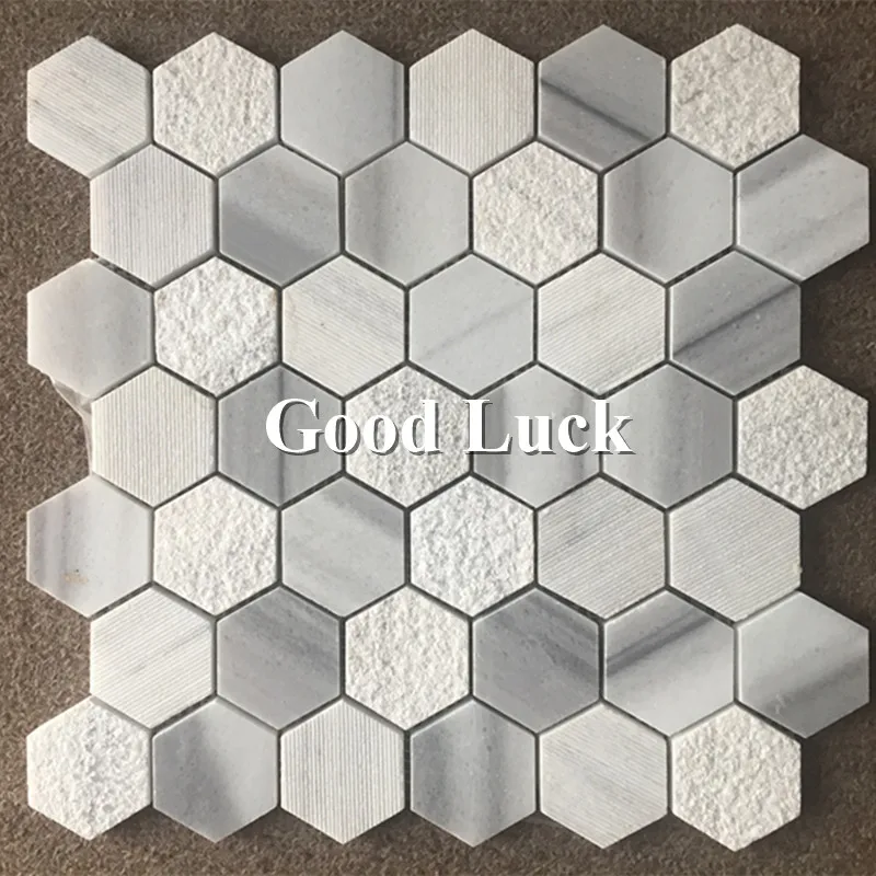 The Latest Design Marble Gray Stone Non-Slip Surface Mosaic Tile