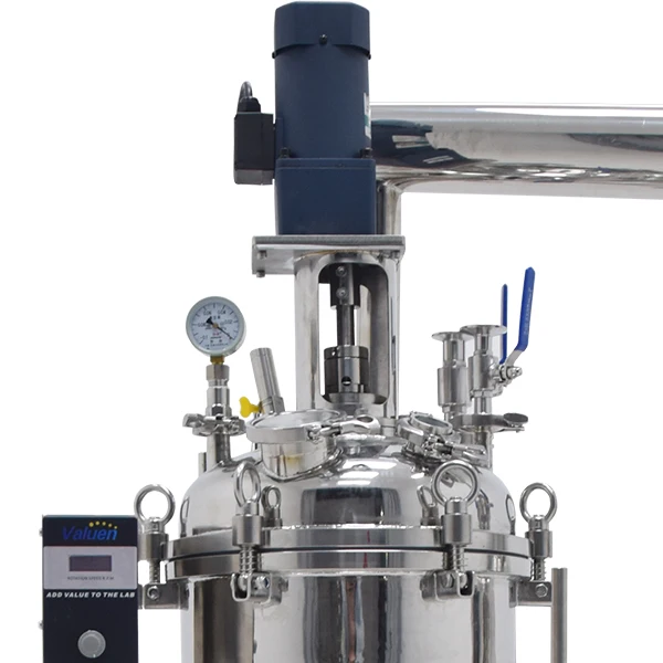 Valuen 10L Chemical Chiller Reactor 100l Electrical Reactor Stainless Steel Steam Heating Jacketed Reactor