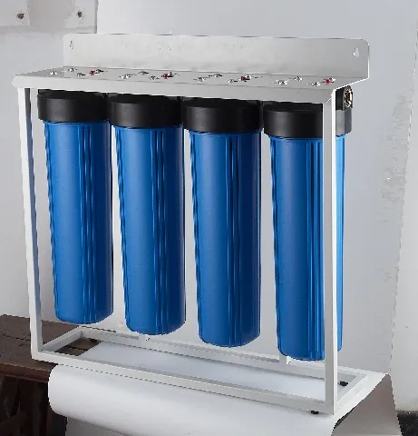 Water Filter Rack 4 Filter 4 Stage Jumbo Water Filter System for Whole House Pre-filtration
