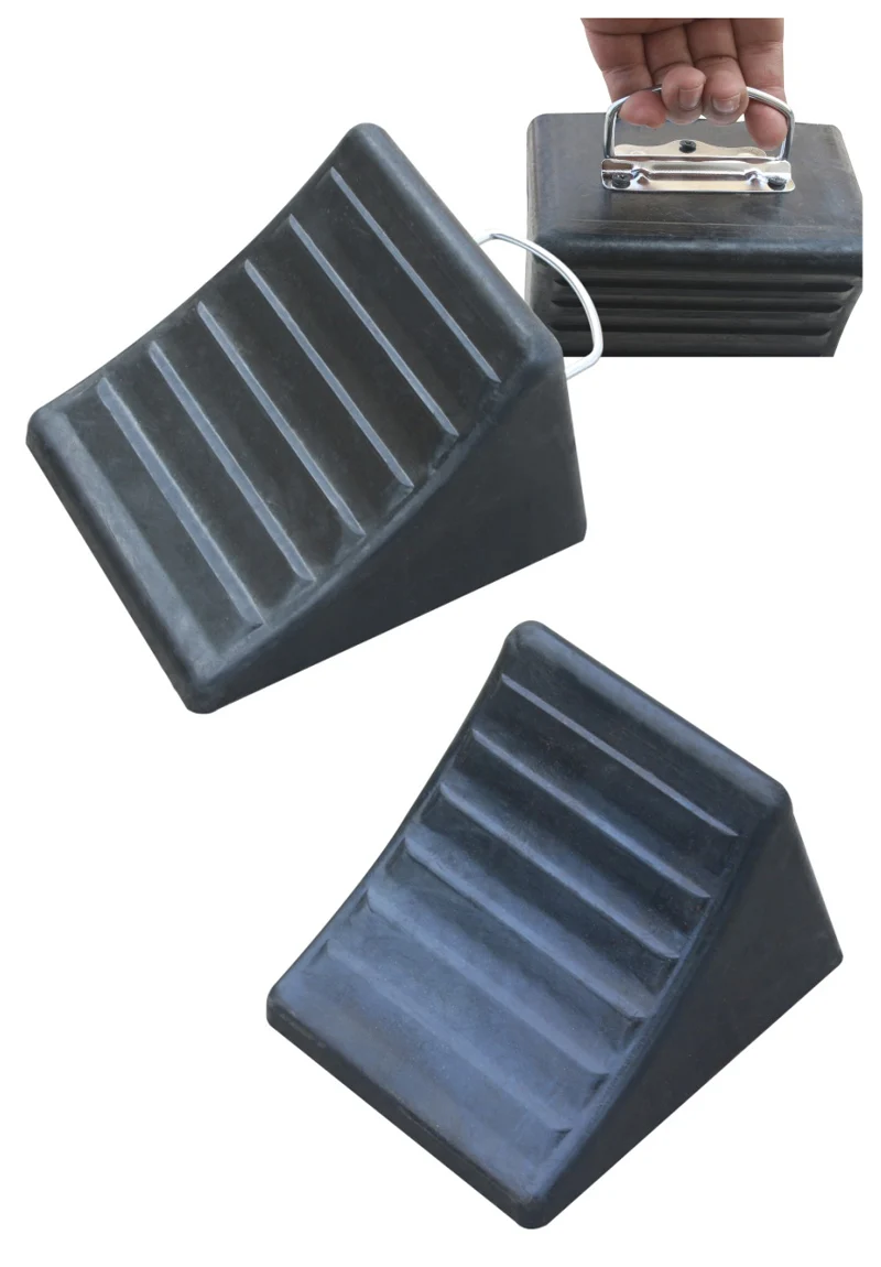 Rubber Plastic Wheel Chock for Truck Parking Lift for Car Parking Lot Chock the Wheels of a Vehicle supplier