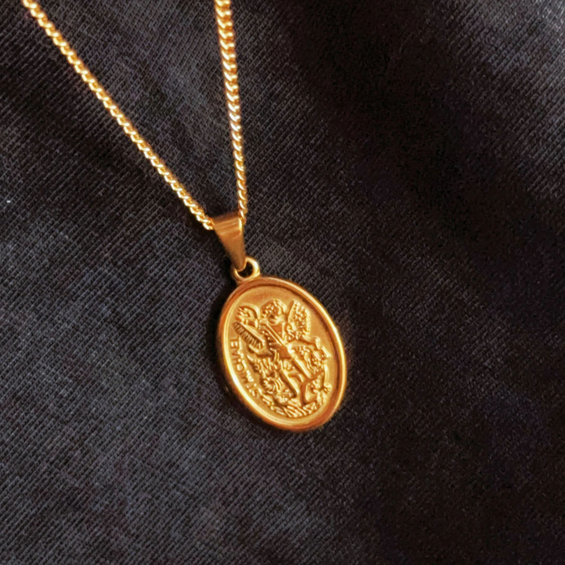 VASSAGO Archangel Michael Necklace – Stainless Steel Protective Talisman Pendant, Spiritual Amulet Gift - View #5