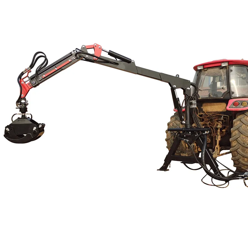 3pt Connect Wood Loading Crane Mounted on Tractor