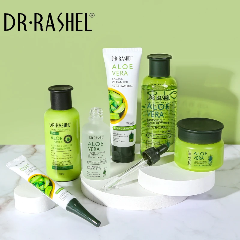 Dr rashel aloe vera deep moisturizing smoothing whitening brightening anti-aging skin care set 1554