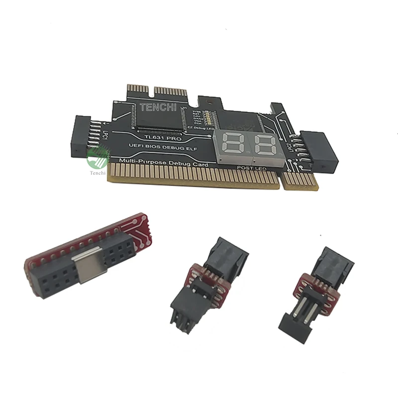 Carte De Diagnostic PCIe TL631 PRO Avec Mini Carte De Conversion, Noire, Neuve